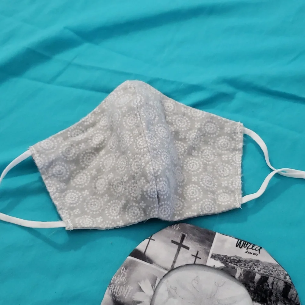 Handmade/Hand Crafted Ostomy/Iliostomy bag cover w/matching reversible face mask
